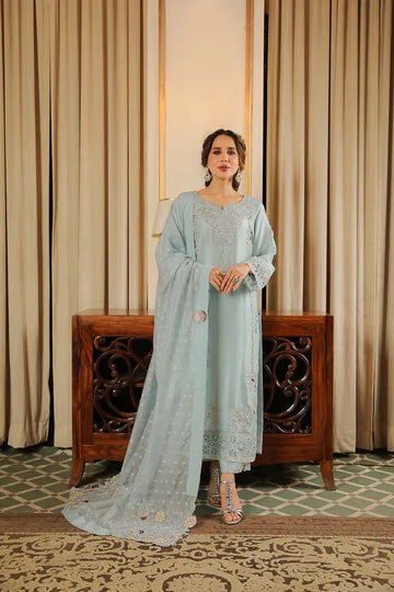 Muntaha by Shanzay Fahad | Baad E Saba | ZOYA – Ice Blue