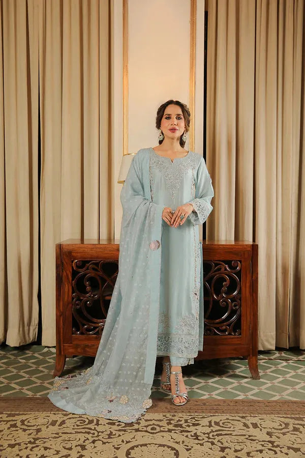 Muntaha by Shanzay Fahad | Baad E Saba | ZOYA – Ice Blue