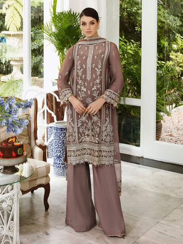 Saad Shaikh Ella Embroidered Luxury Chiffon 3Pc Suit DSG-05