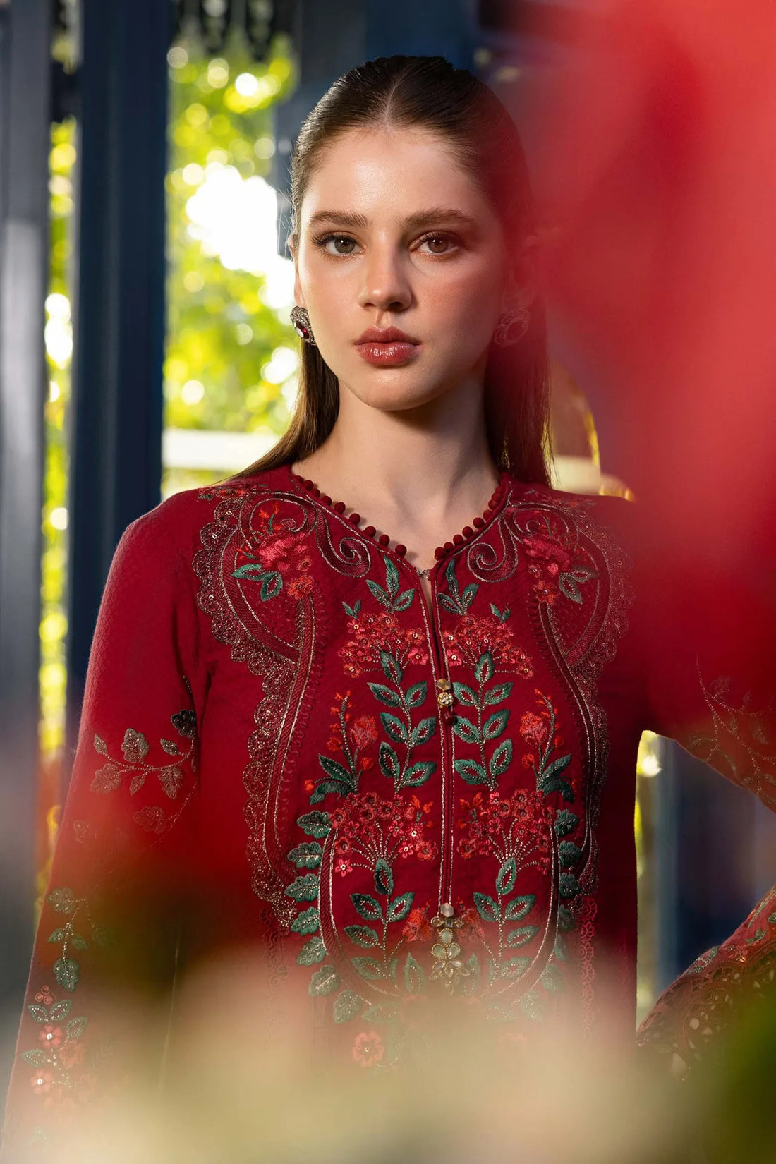 Maria B 3 Piece Stitched Embroidered Jacquard Lawn Suit