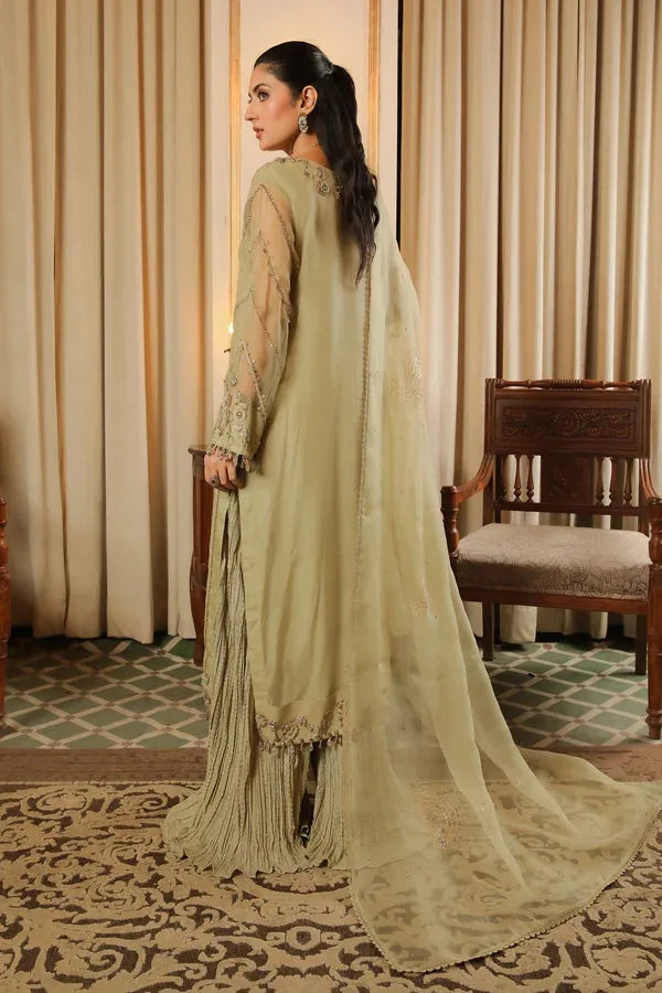 Muntaha by Shanzay Fahad | Baad E Saba | Zarafshaan - Pistachio