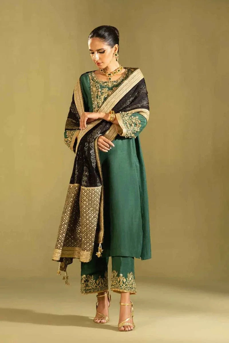 MUKESH BLACK SHAWL - Jeem