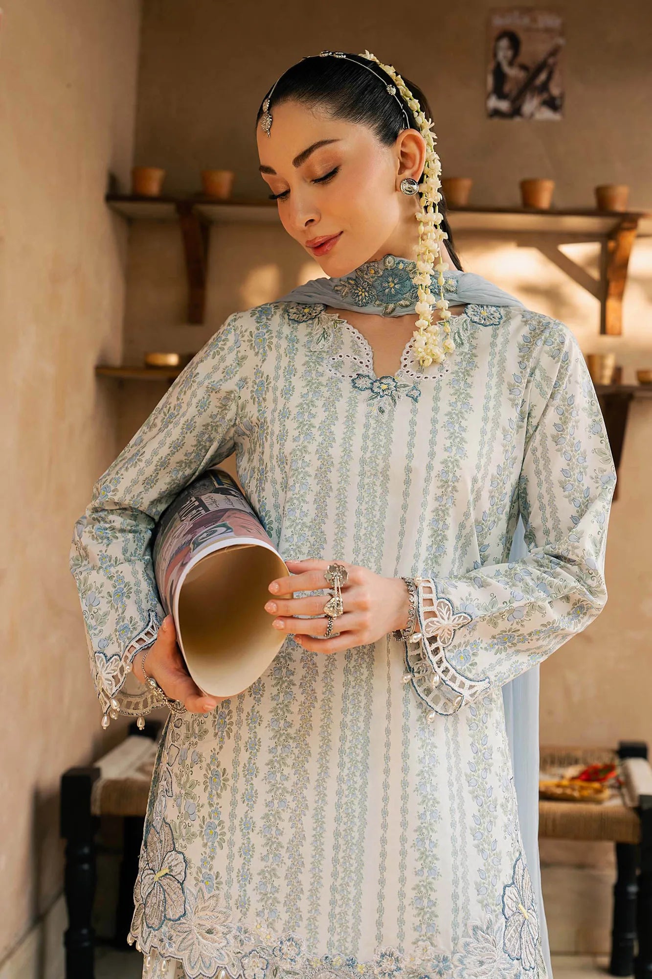 Maria B 3 Piece Embroidered Lawn Suit