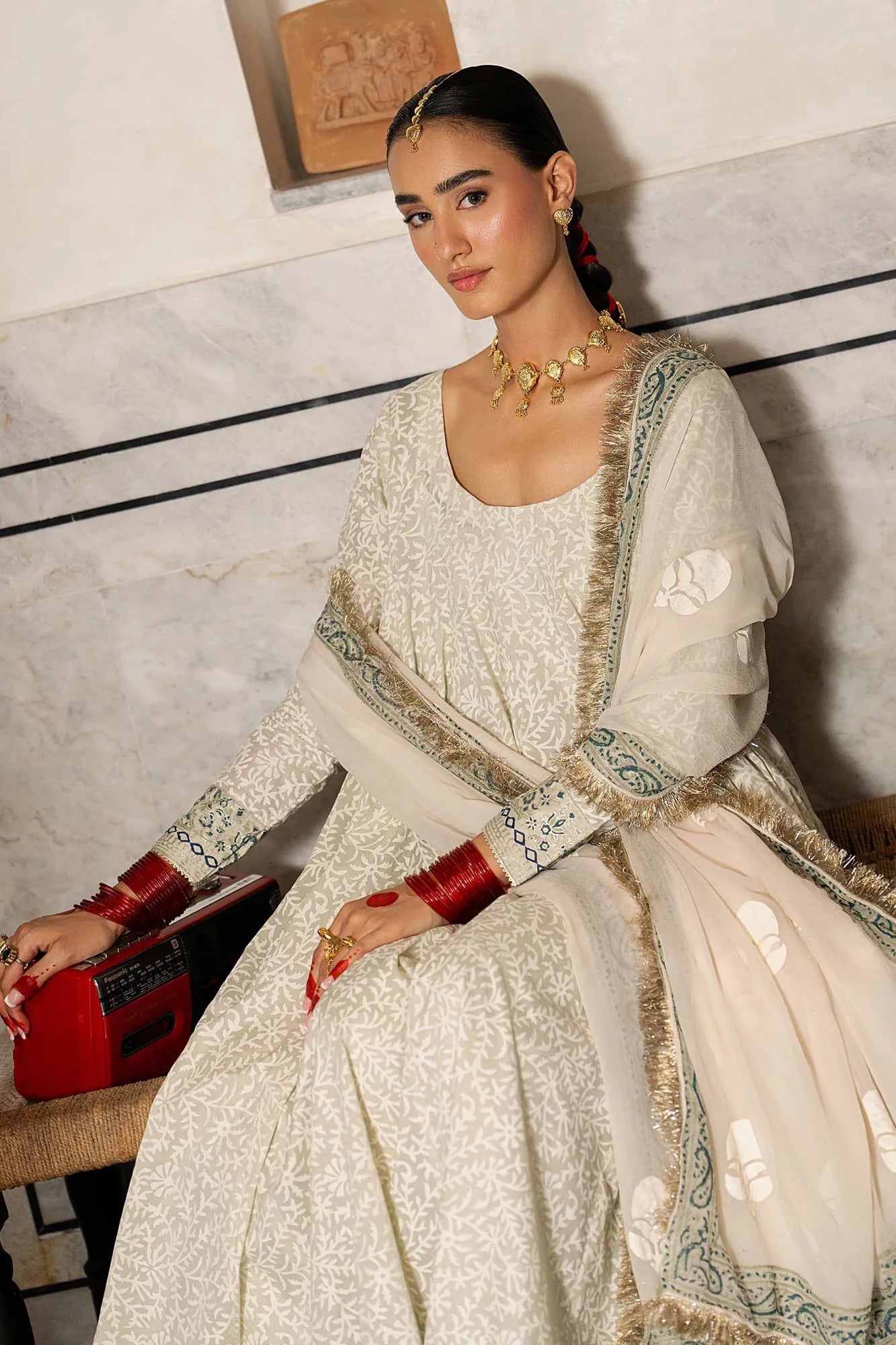 Maria B 3 Piece Block Printed Lawn Suit