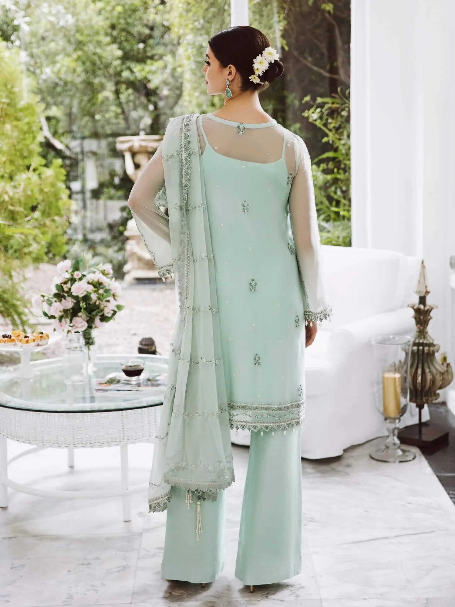 Saad Shaikh Ella  Embroidered Luxury Chiffon 3Pc Suit DSG-07