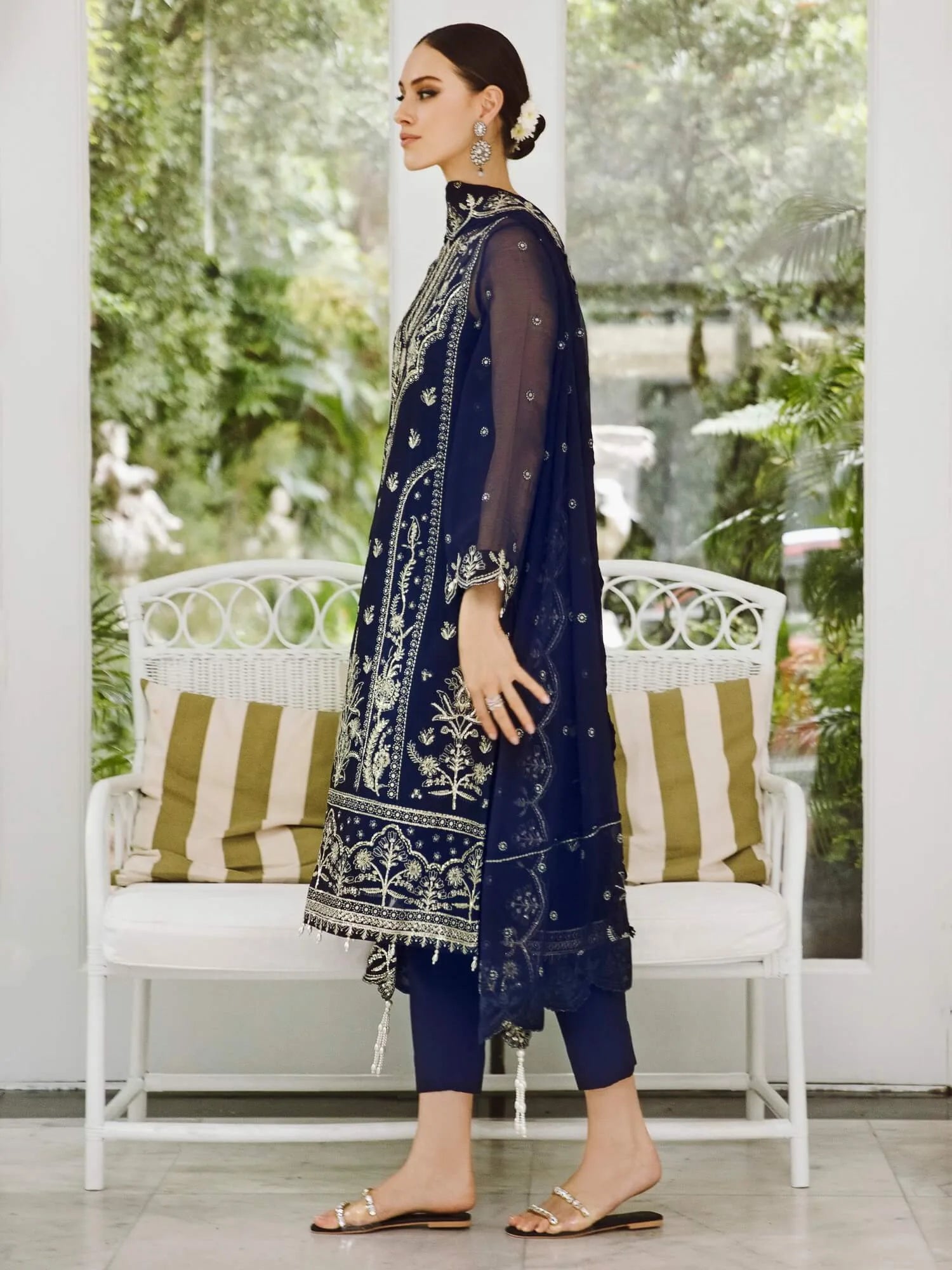 Saad Shaikh Ella Embroidered Luxury Chiffon 3Pc Suit DSG-10