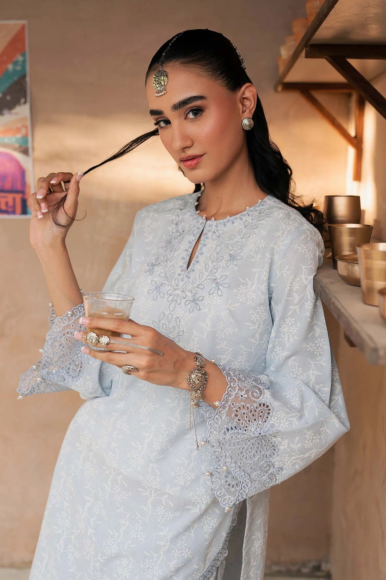 Maria B 2 Piece Embroidered Lawn Suit