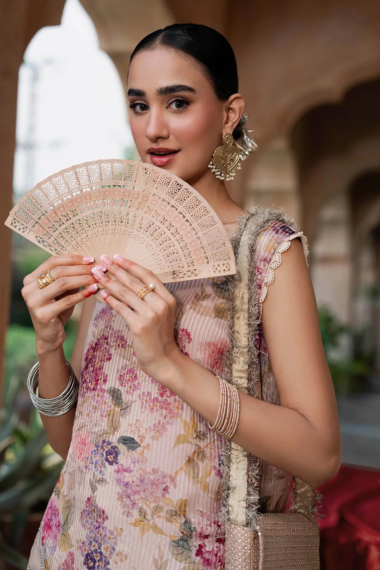 Maria B 2 Piece Embroidered Textured Silk Suit
