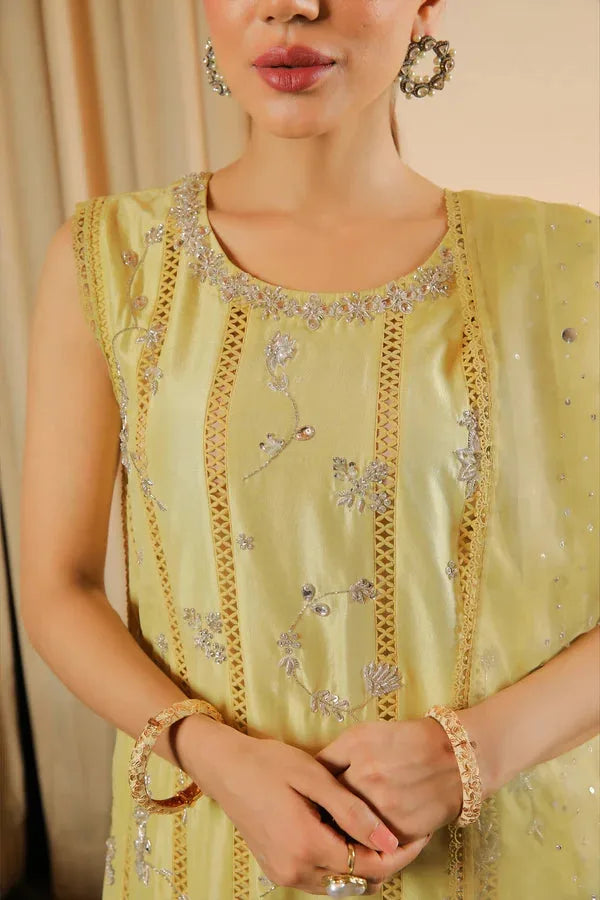 Muntaha by Shanzay Fahad | Baad E Saba | Kyra – Lime