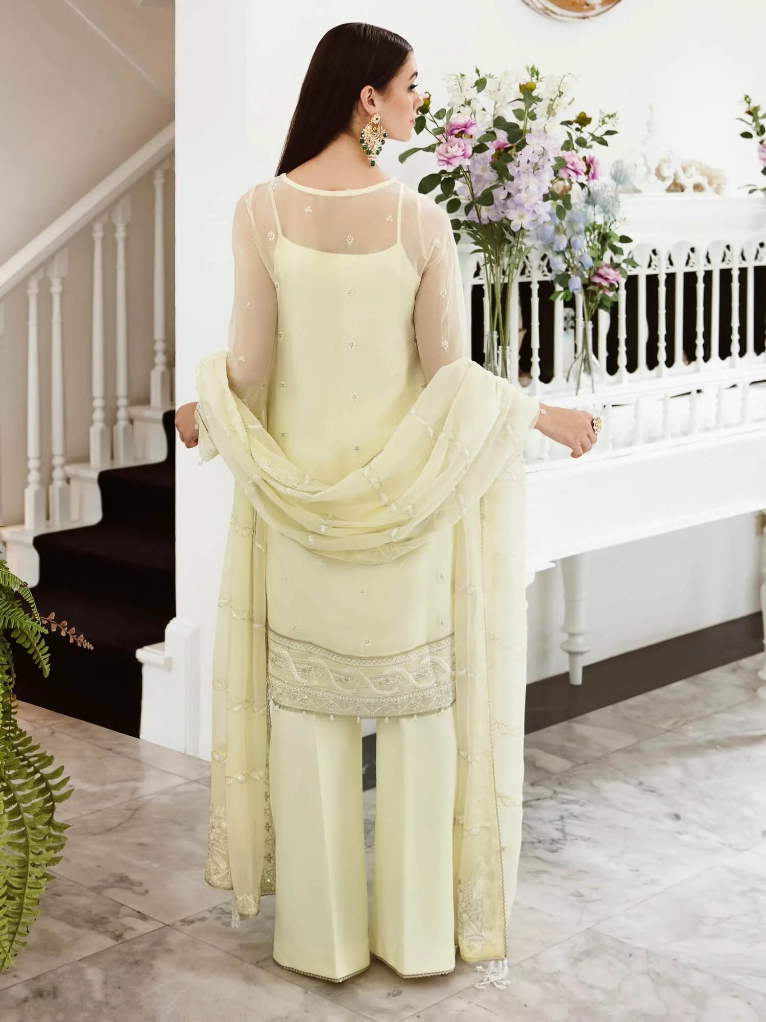 Saad Shaikh Ella Embroidered Luxury Chiffon 3Pc Suit DSG-04