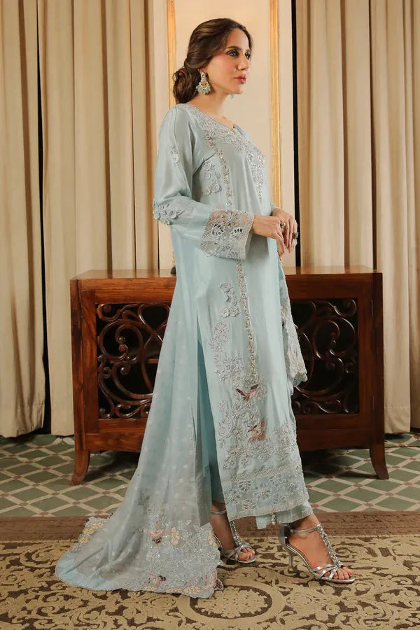 Muntaha by Shanzay Fahad | Baad E Saba | ZOYA – Ice Blue