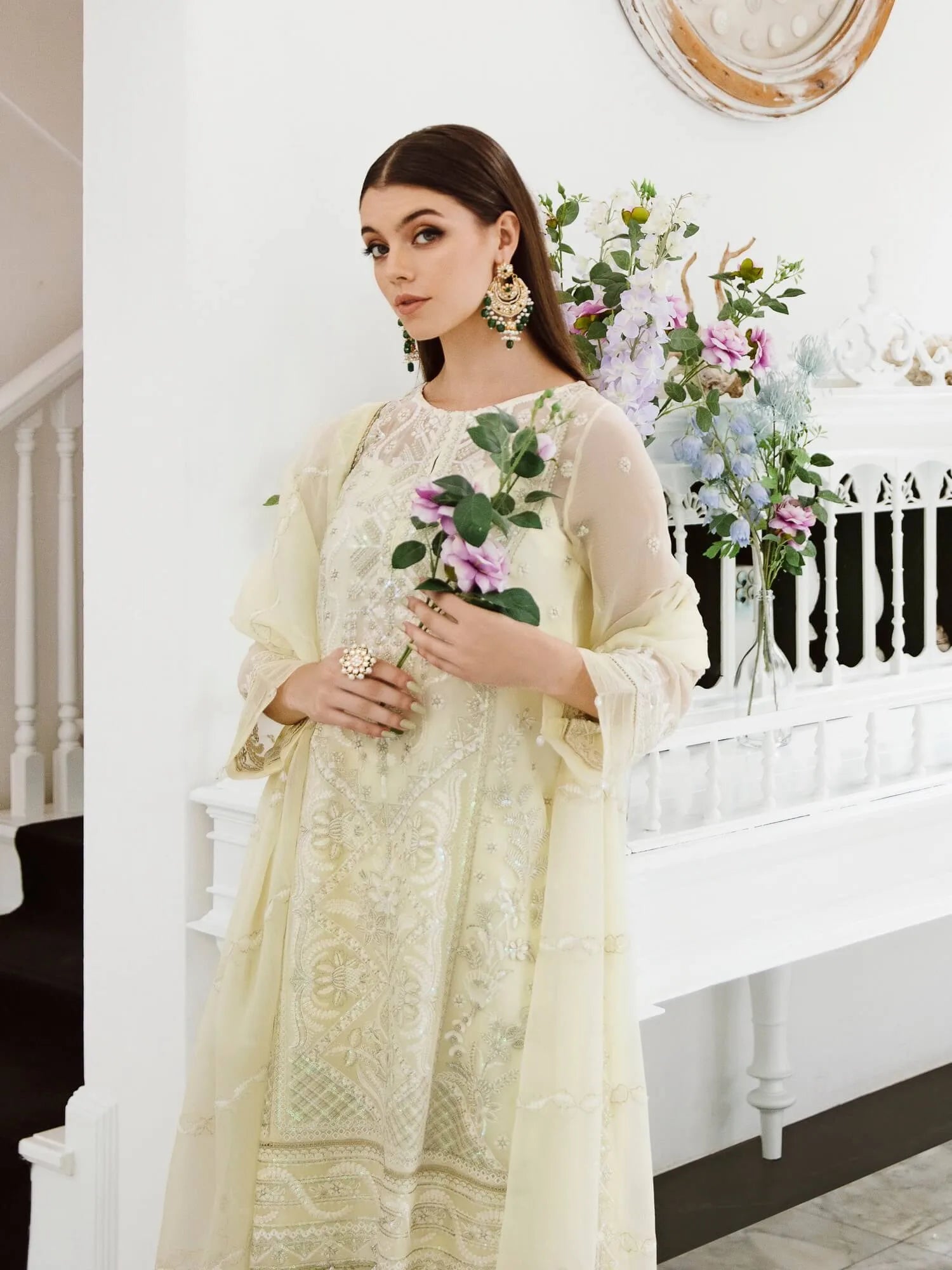 Saad Shaikh Ella Embroidered Luxury Chiffon 3Pc Suit DSG-04