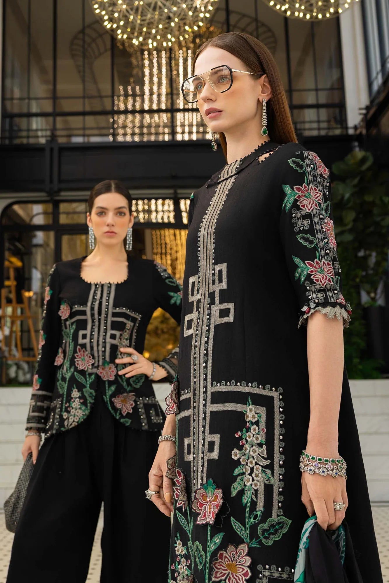 Maria B 3 Piece Stitched Embroidered Jacquard Lawn Suit