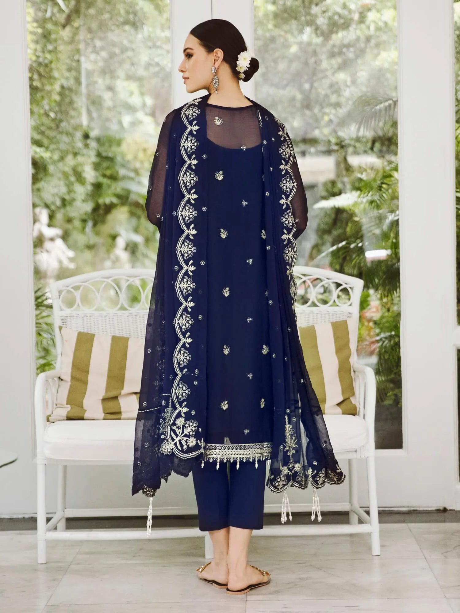 Saad Shaikh Ella Embroidered Luxury Chiffon 3Pc Suit DSG-10