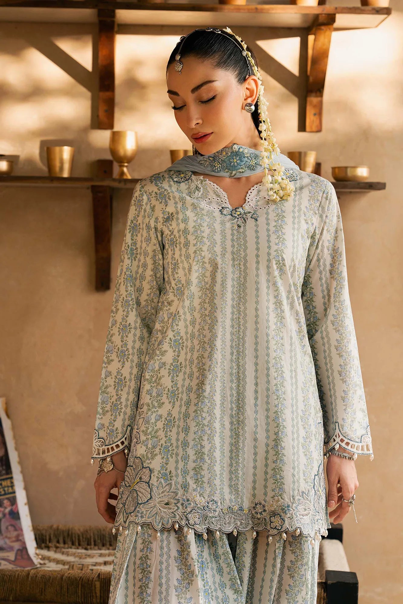 Maria B 3 Piece Embroidered Lawn Suit