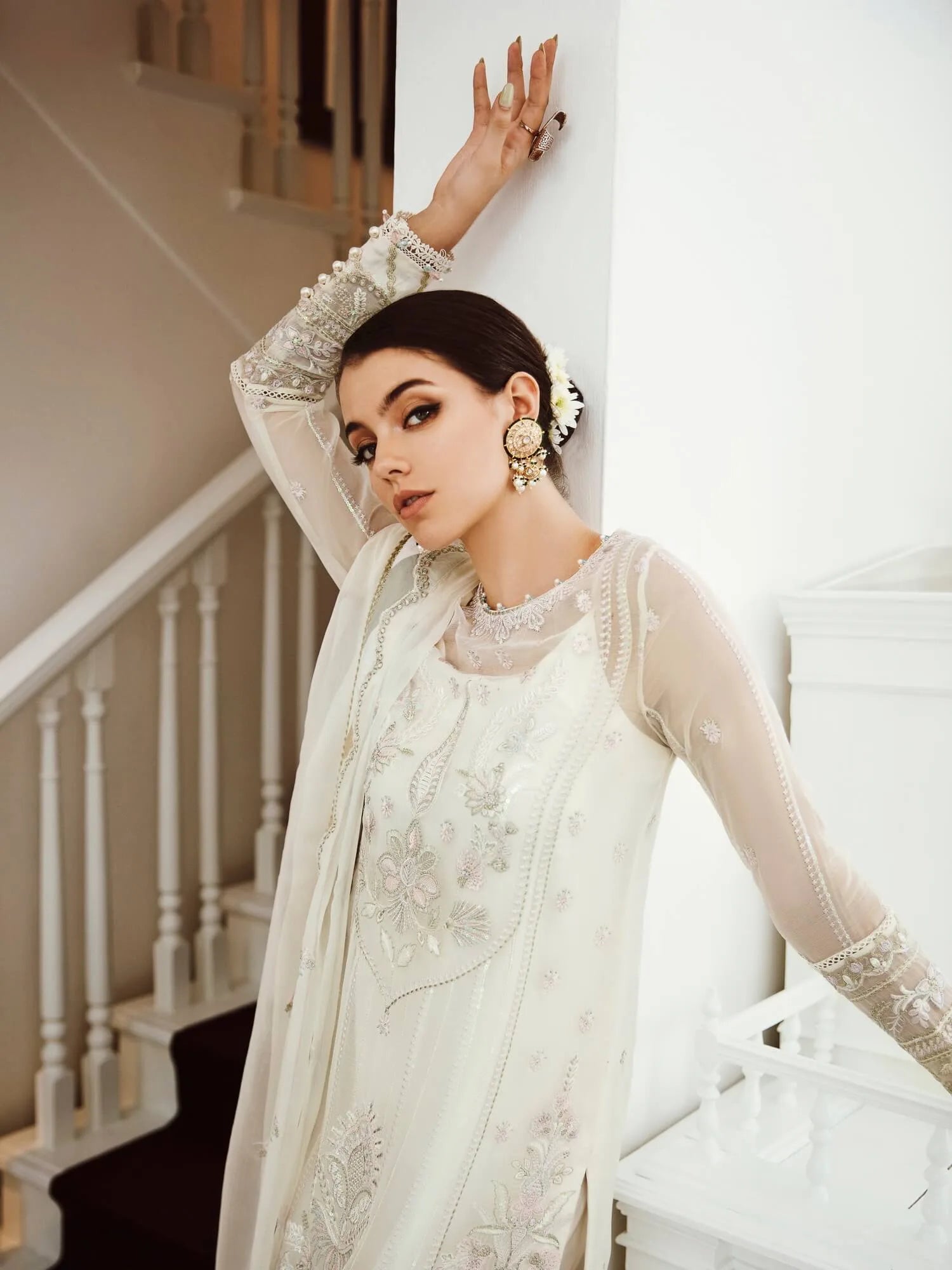 Saad Shaikh Ella Embroidered Luxury Chiffon 3Pc Suit DSG-03
