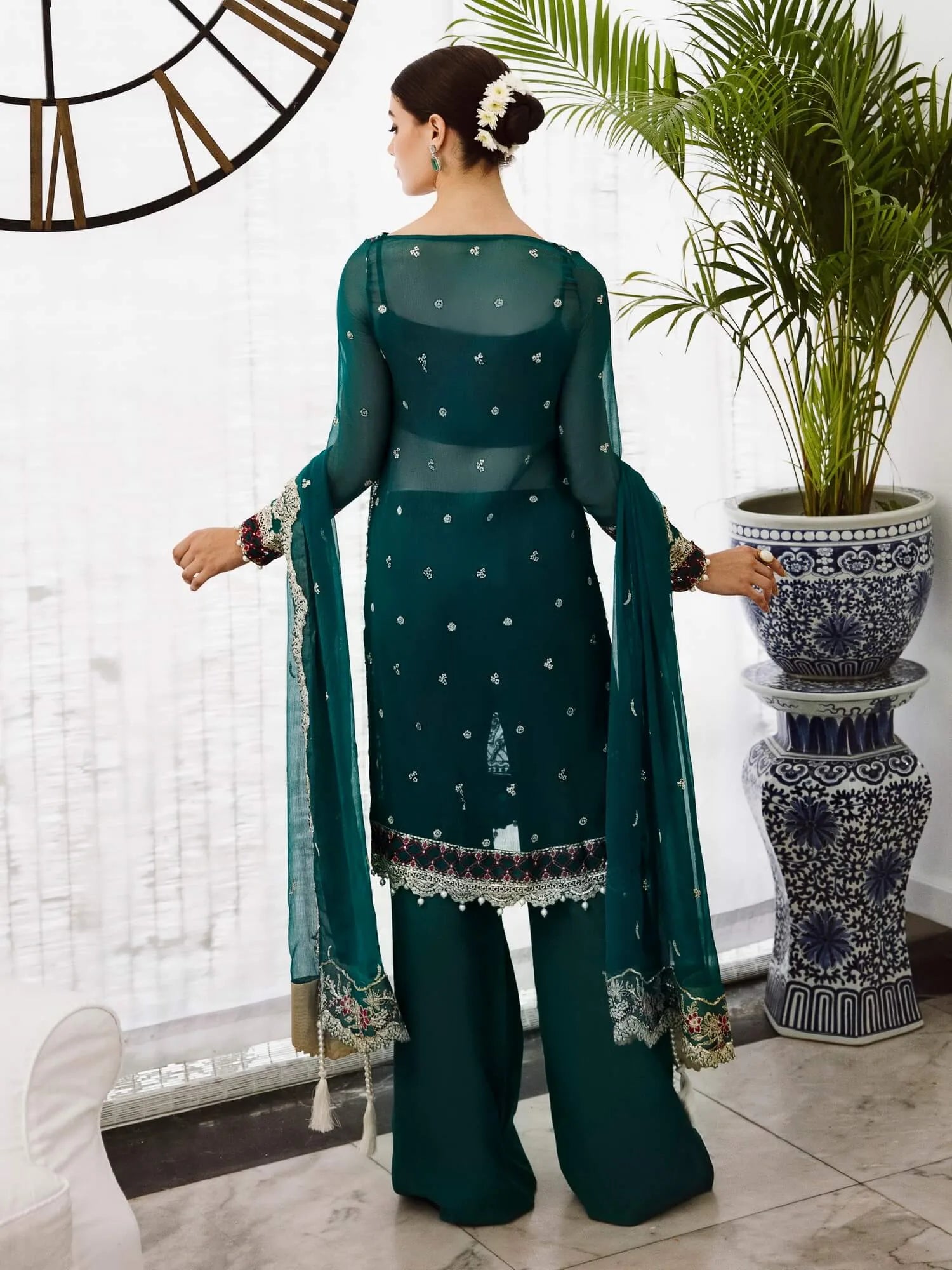 Saad Shaikh Ella Embroidered Luxury Chiffon 3Pc Suit DSG-06