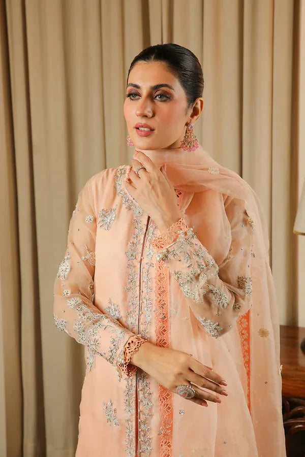 Muntaha by Shanzay Fahad | Baad E Saba | Kiara - Peach
