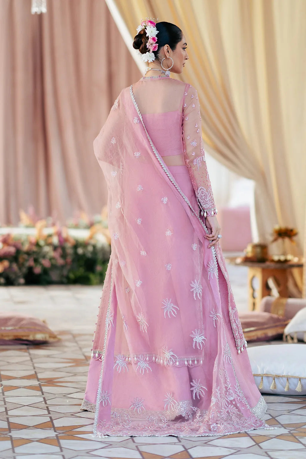 Silsila by Saad Shaikh Embroidered Organza 3Pc Suit D-03 Leya