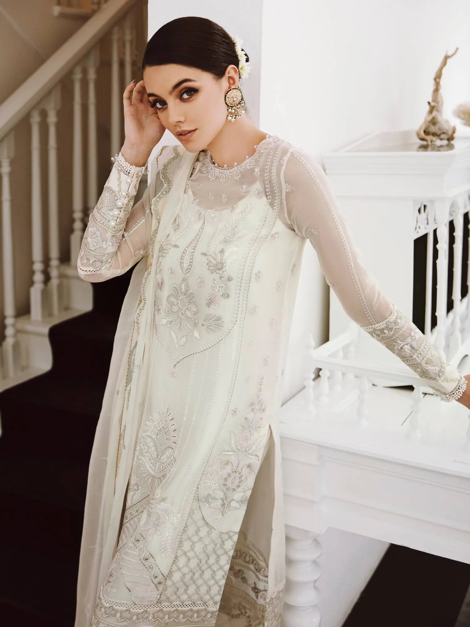 Saad Shaikh Ella Embroidered Luxury Chiffon 3Pc Suit DSG-03