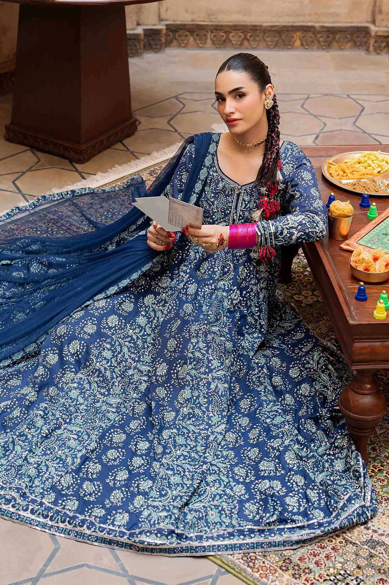 Maria B 3 Piece Block Printed Lawn Suit