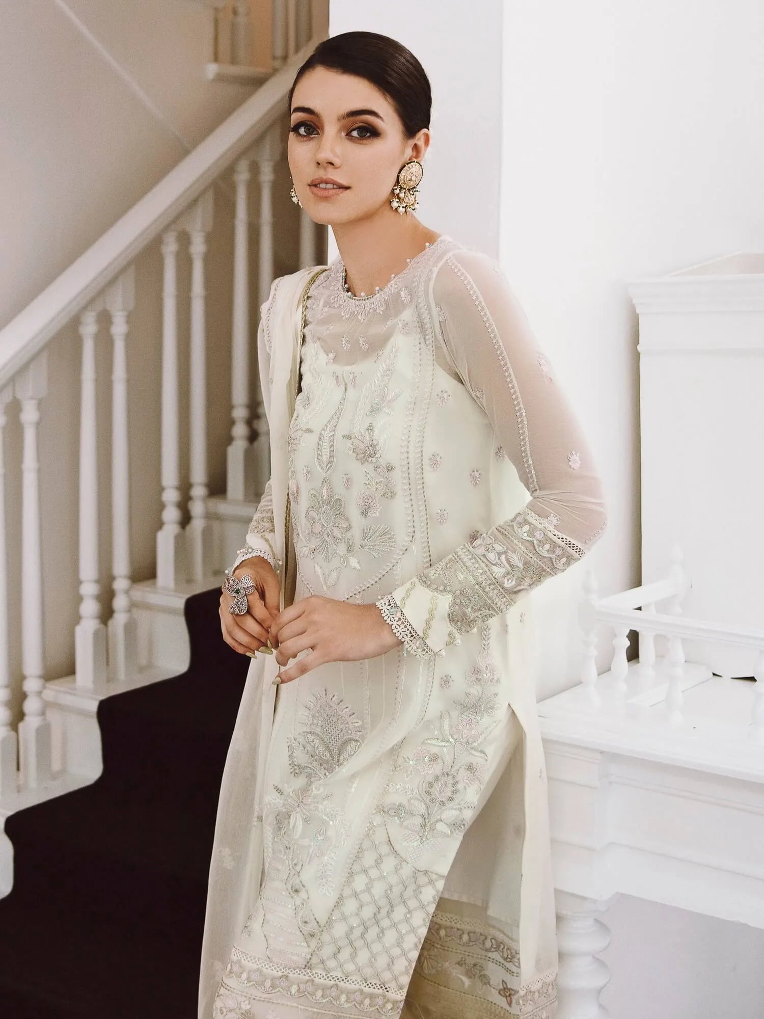 Saad Shaikh Ella Embroidered Luxury Chiffon 3Pc Suit DSG-03