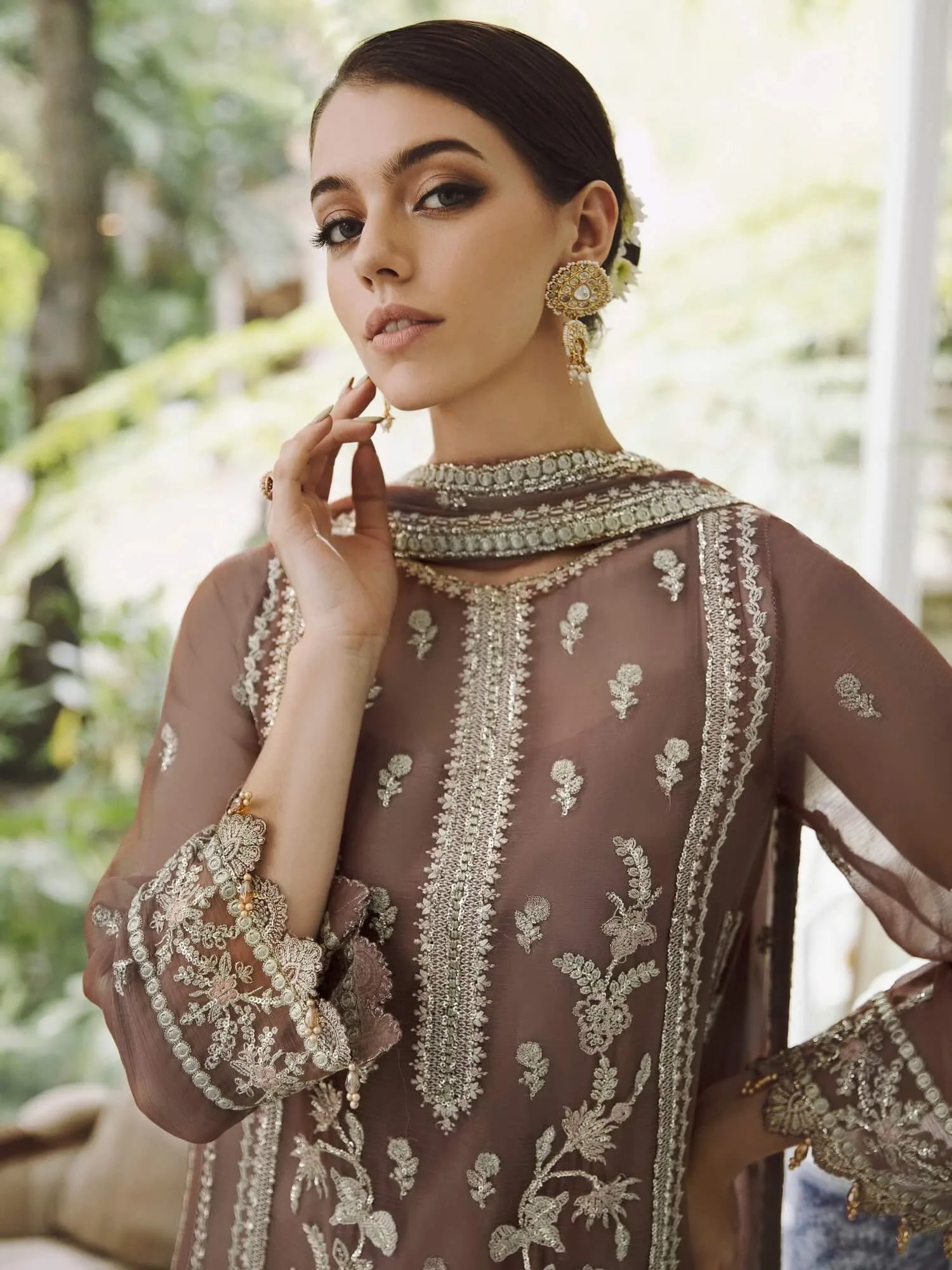 Saad Shaikh Ella Embroidered Luxury Chiffon 3Pc Suit DSG-05