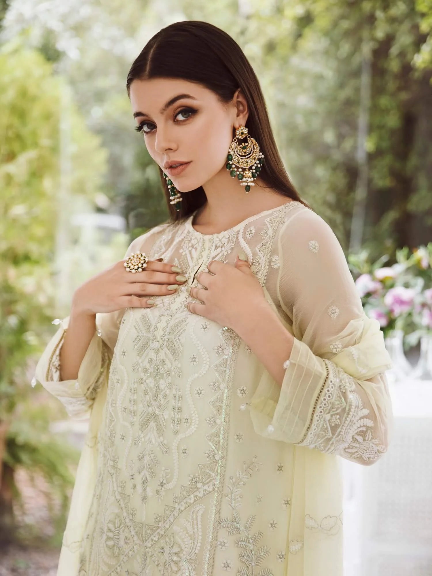 Saad Shaikh Ella Embroidered Luxury Chiffon 3Pc Suit DSG-04