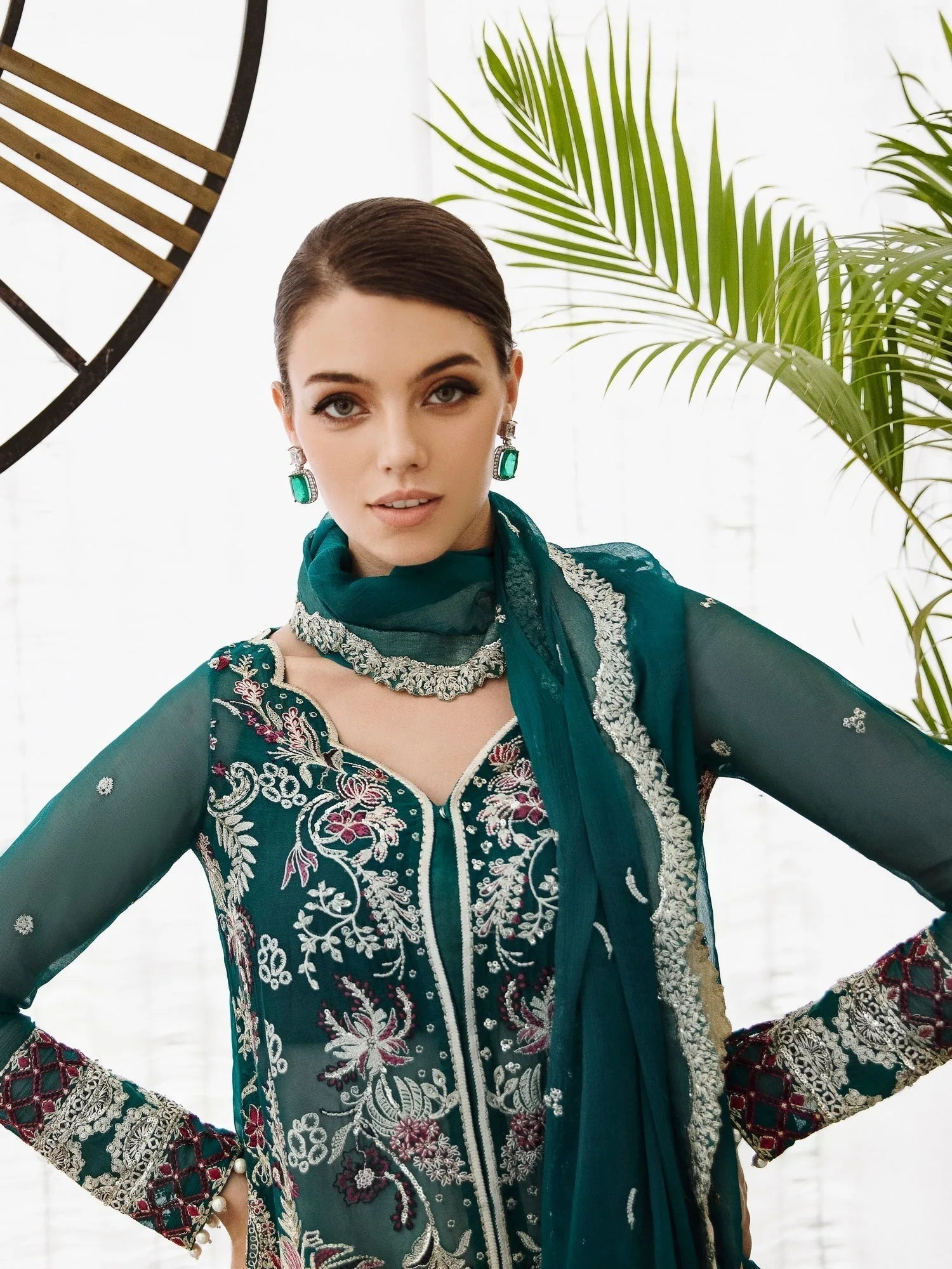 Saad Shaikh Ella Embroidered Luxury Chiffon 3Pc Suit DSG-06