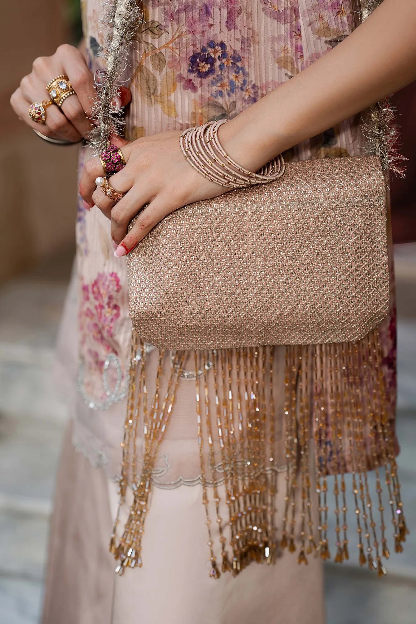 Maria B 2 Piece Embroidered Textured Silk Suit