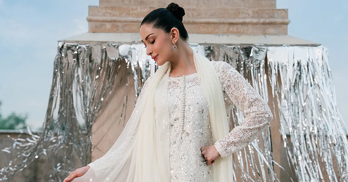 Maria B 3 Piece Embroidered Net Suit