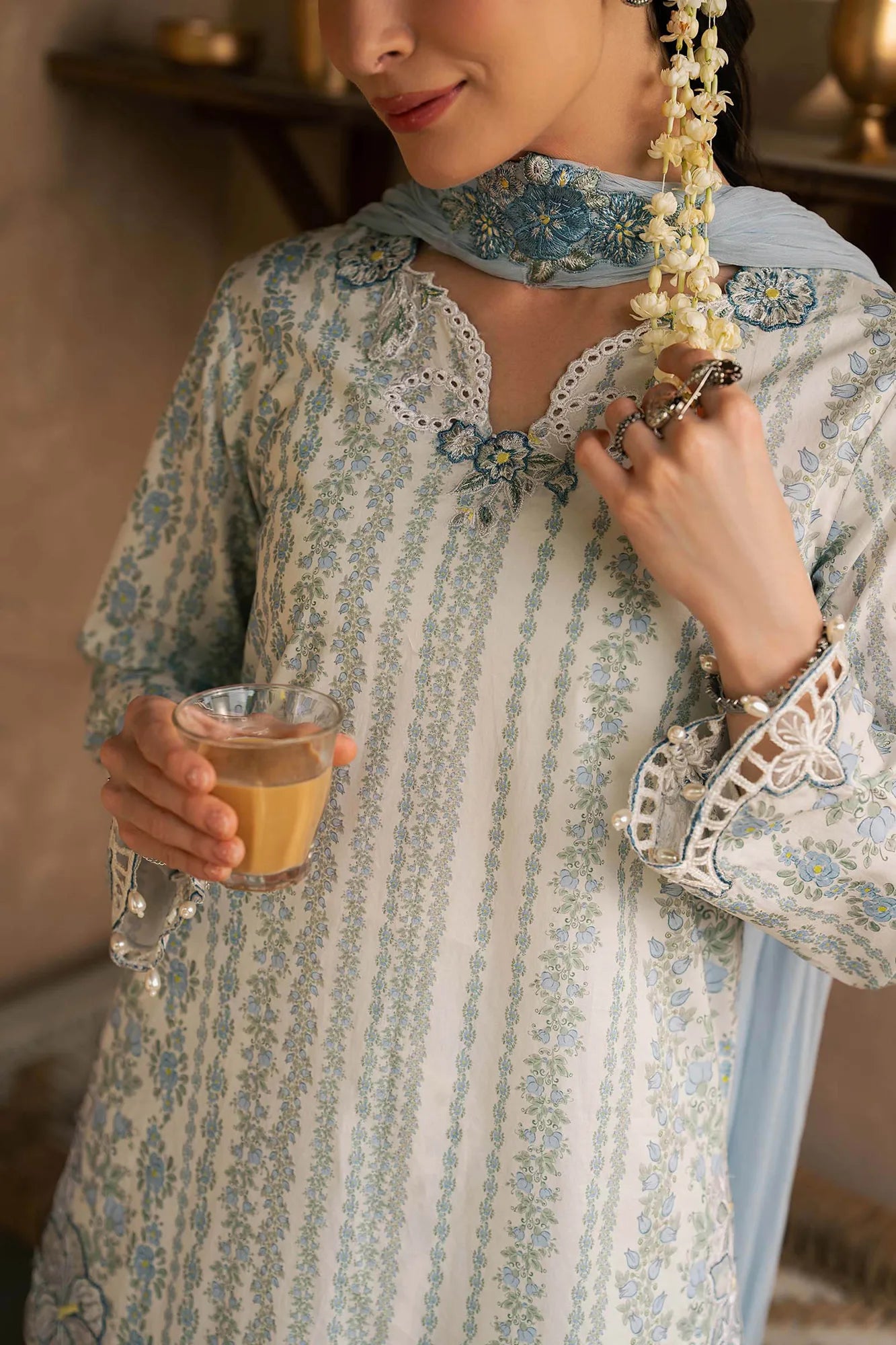 Maria B 3 Piece Embroidered Lawn Suit