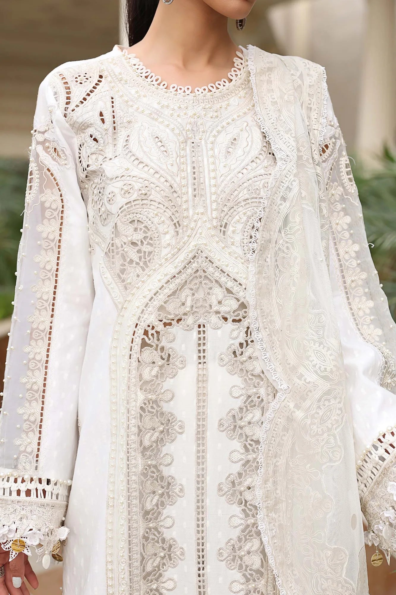 Maria B 3 Piece Stitched Embroidered Jacquard Lawn Suit