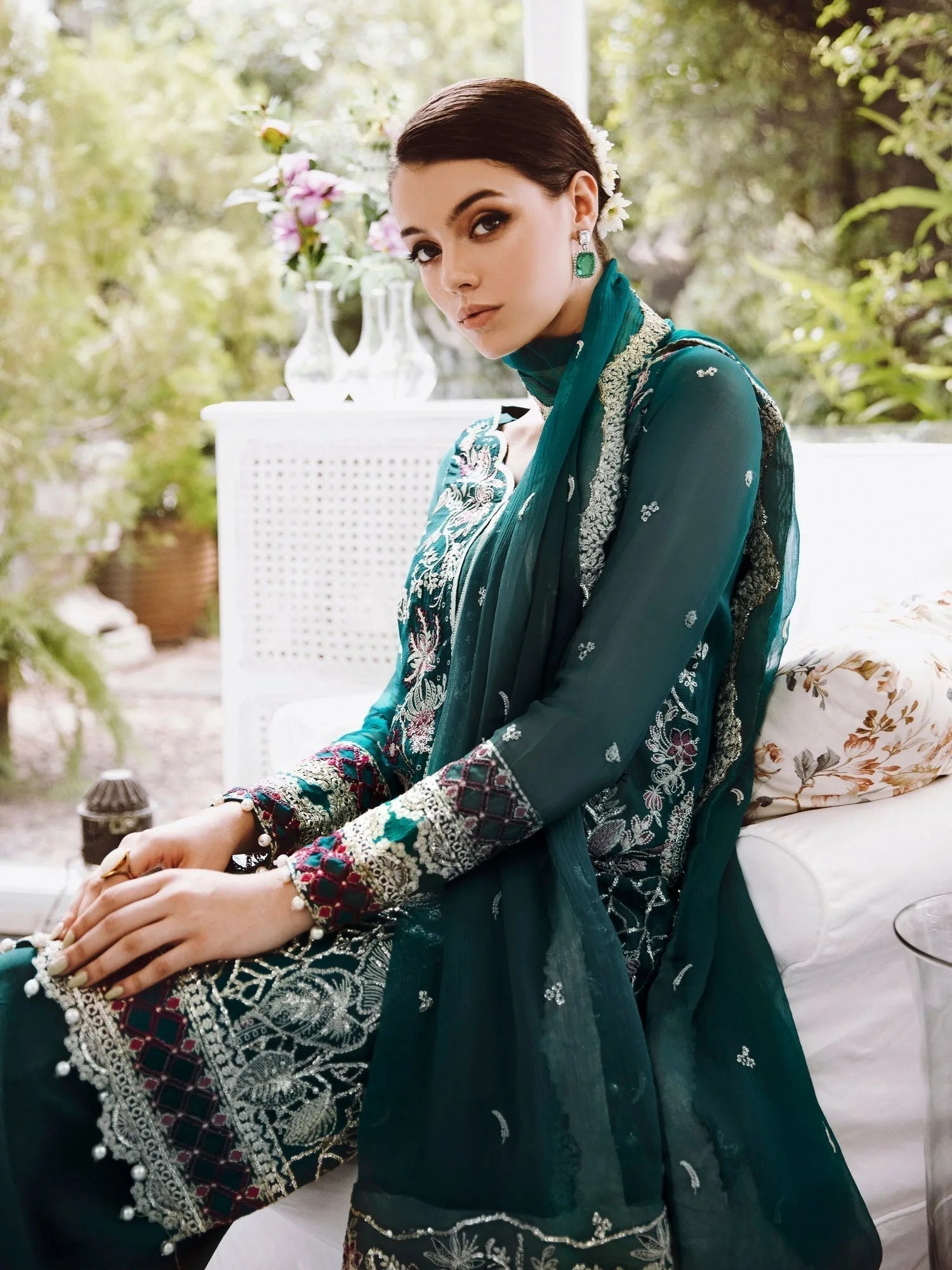 Saad Shaikh Ella Embroidered Luxury Chiffon 3Pc Suit DSG-06