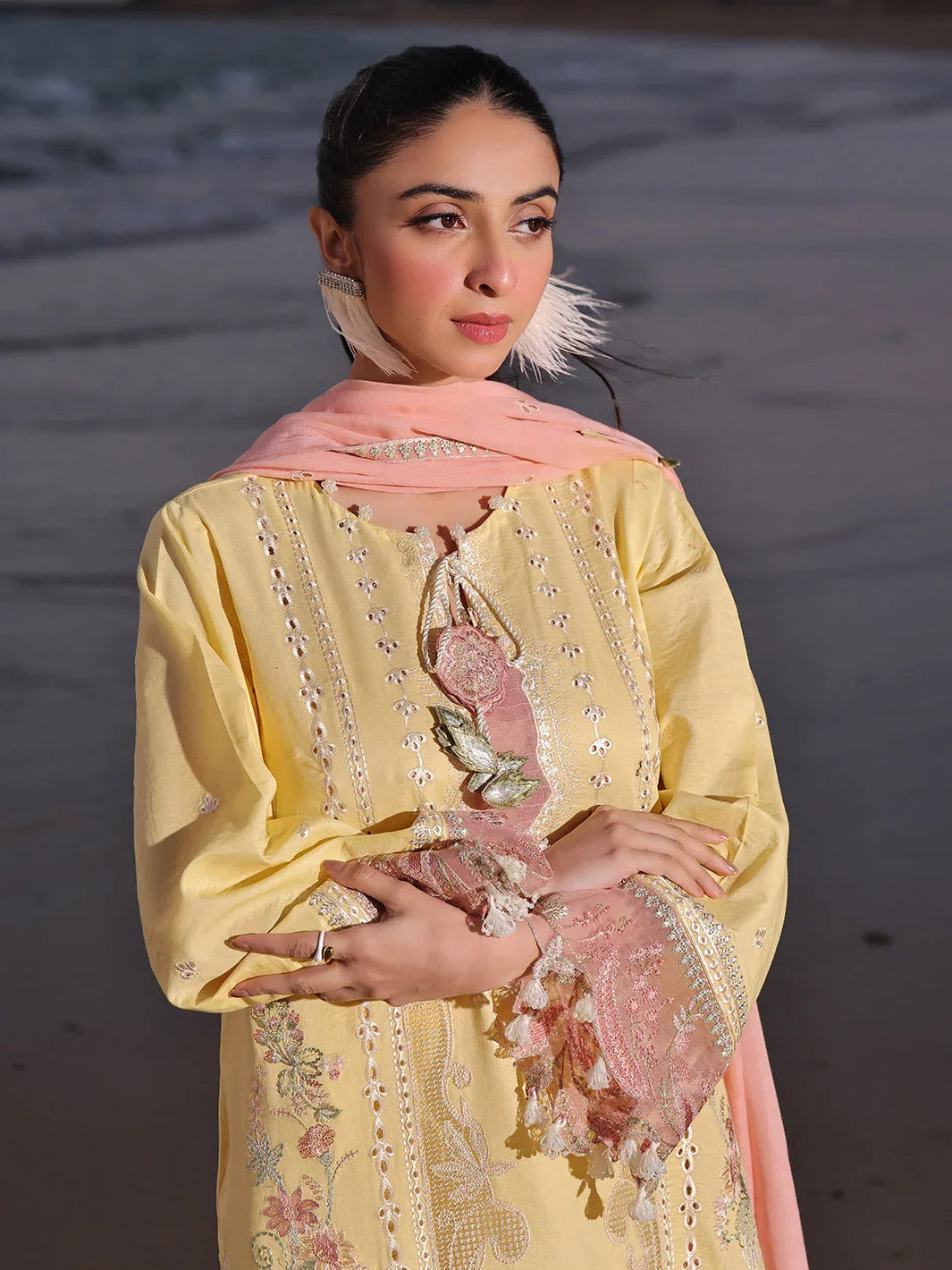 Izel | Saahil Signature Lawn 24 | MUSHQ - Rang-e-Khaas