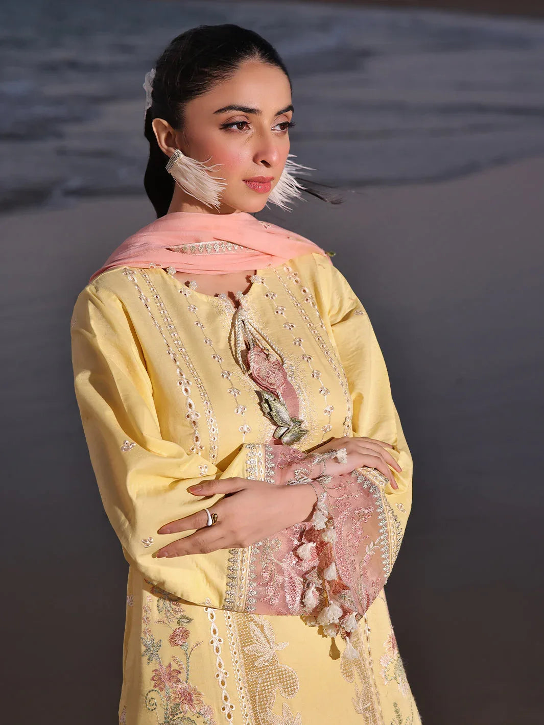 Izel | Saahil Signature Lawn 24 | MUSHQ - Rang-e-Khaas