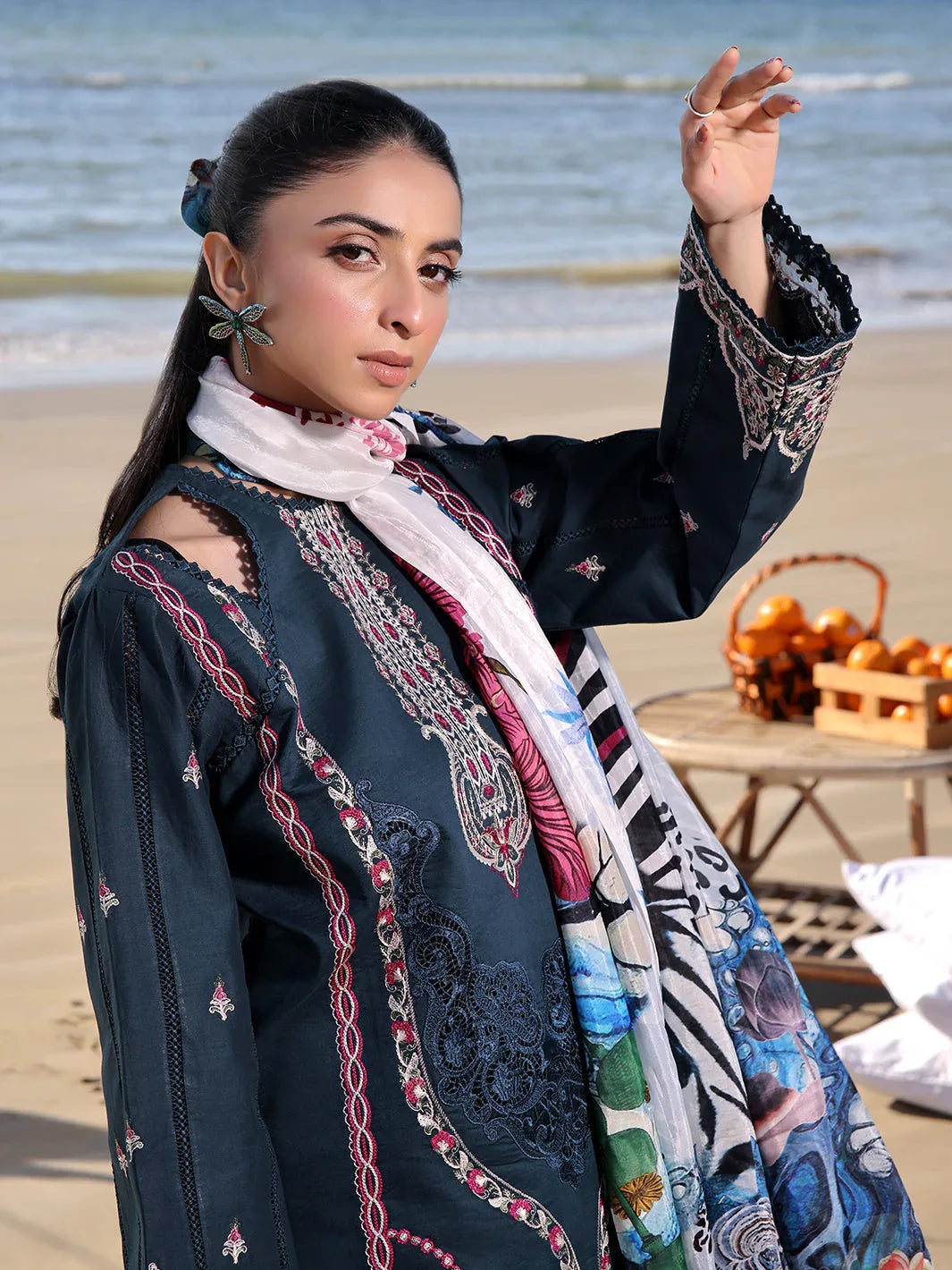 Izel | Saahil Signature Lawn 24 | SAPPHIRE - Rang-e-Khaas