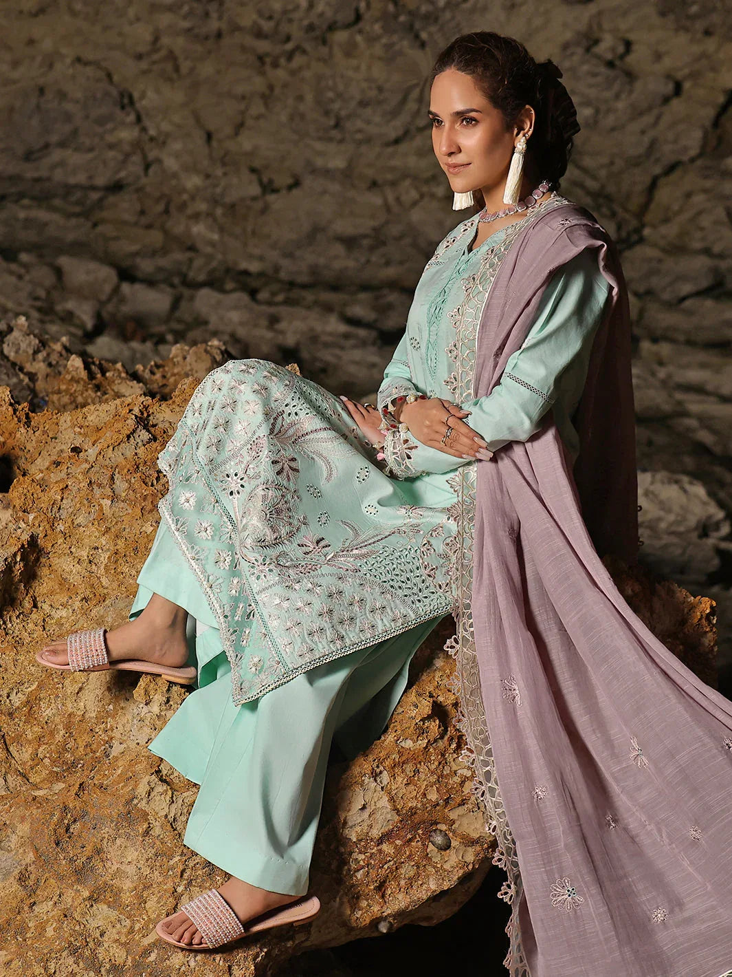 Izel | Saahil Signature Lawn 24 | ZAIB - Rang-e-Khaas