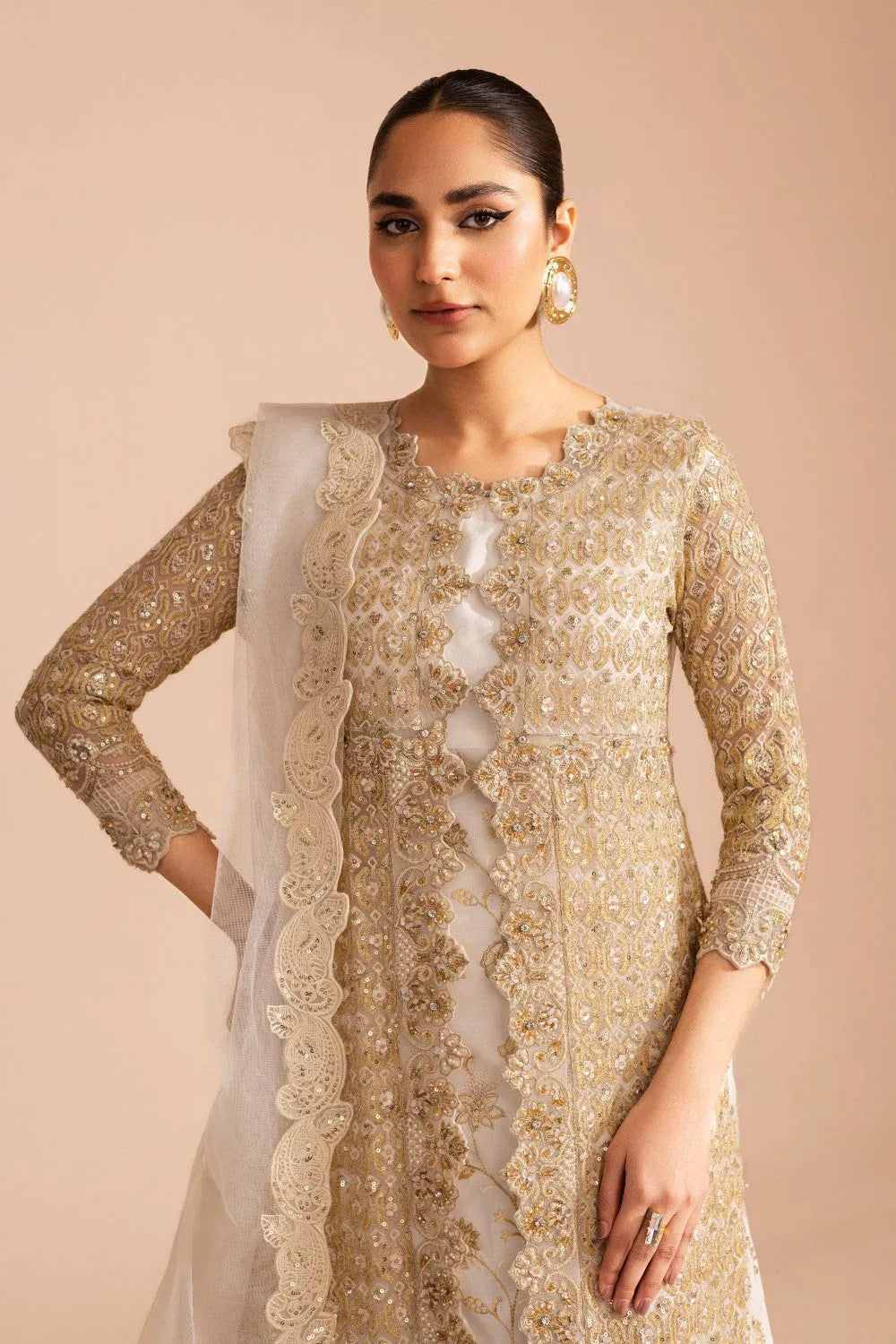 Maryum N Maria | Zircon Formals | JALEH - MS40076 - Rang-e-Khaas
