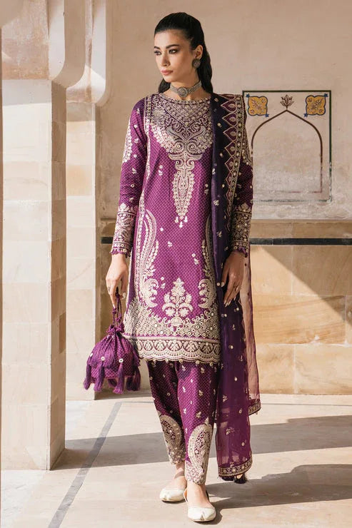 Jazmin | Shahkaar Luxury Lawn 24 | SL24-D6 - Rang-e-Khaas