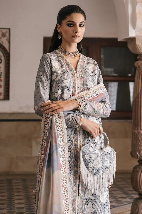 Jazmin | Shahkaar Luxury Lawn 24 | SL24-D3 - Rang-e-Khaas