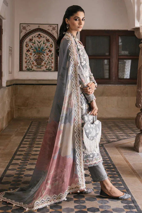 Jazmin | Shahkaar Luxury Lawn 24 | SL24-D3 - Rang-e-Khaas