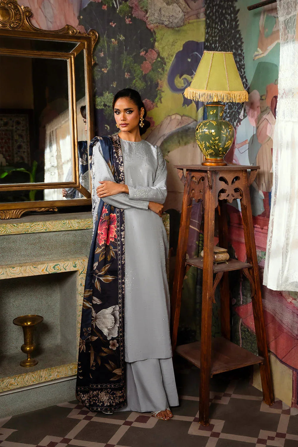 Saira Rizwan | Dahini Silk Pret | SWAN - SRLP04-25 - Rang-e-Khaas
