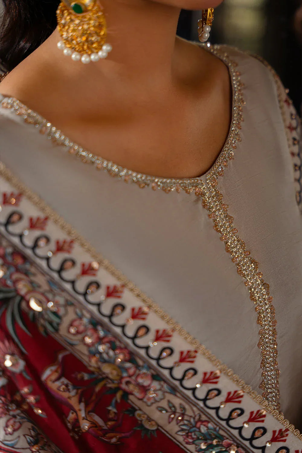 Saira Rizwan | Dahini Silk Pret | DUNE - SRLP01-25 - Rang-e-Khaas