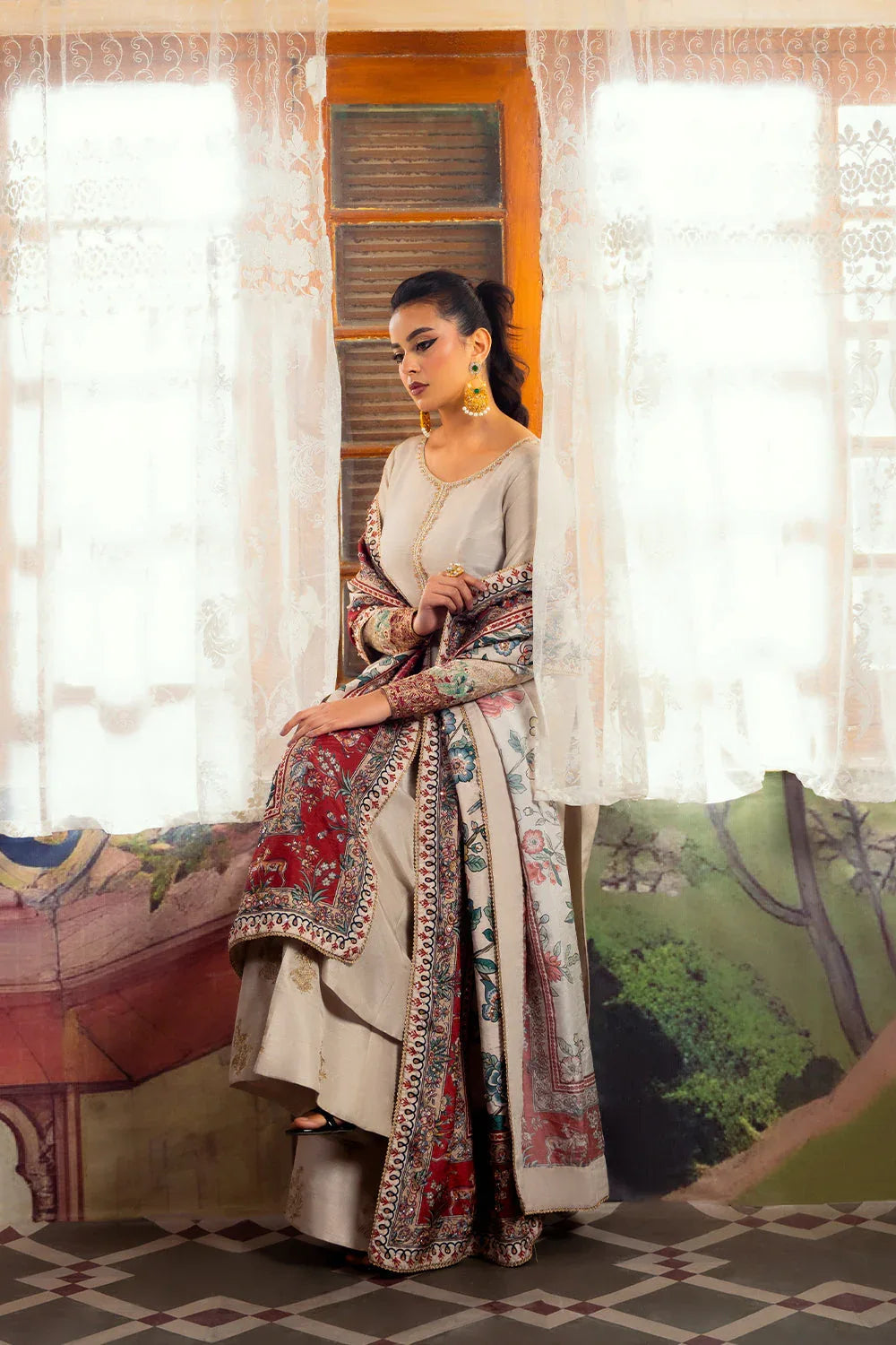 Saira Rizwan | Dahini Silk Pret | DUNE - SRLP01-25 - Rang-e-Khaas