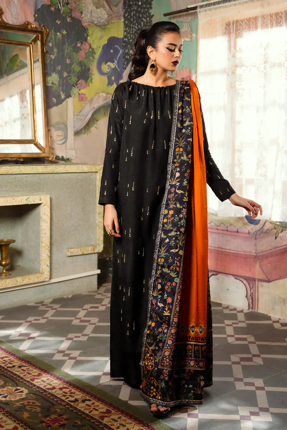 Saira Rizwan | Dahini Silk Pret | ESMA - SRLP02-25 - Rang-e-Khaas