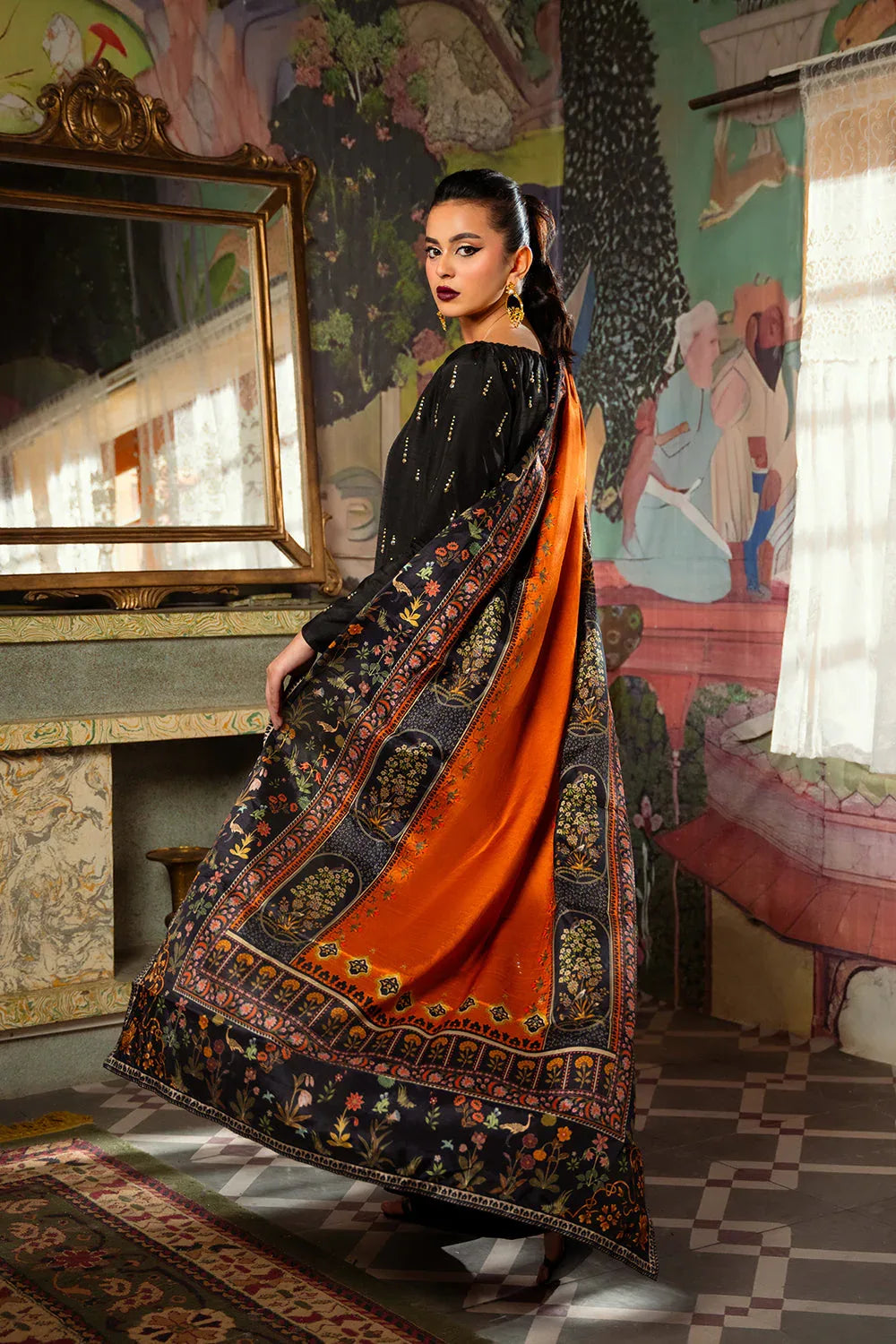 Saira Rizwan | Dahini Silk Pret | ESMA - SRLP02-25 - Rang-e-Khaas
