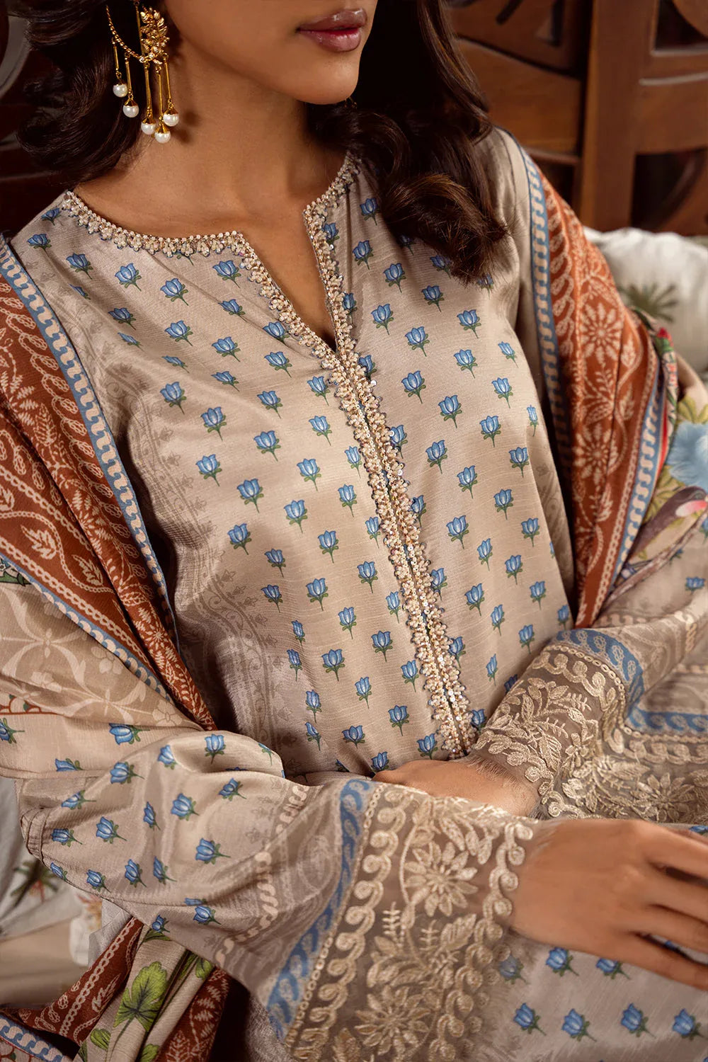 Saira Rizwan | Dahini Silk Pret | MERCINA - SRLP06-25 - Rang-e-Khaas