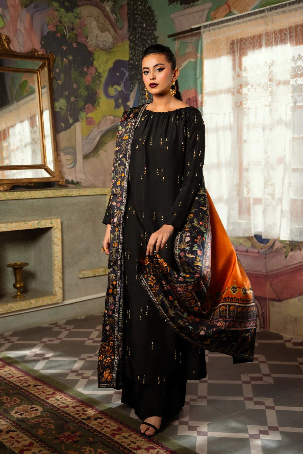 Saira Rizwan | Dahini Silk Pret | ESMA - SRLP02-25 - Rang-e-Khaas