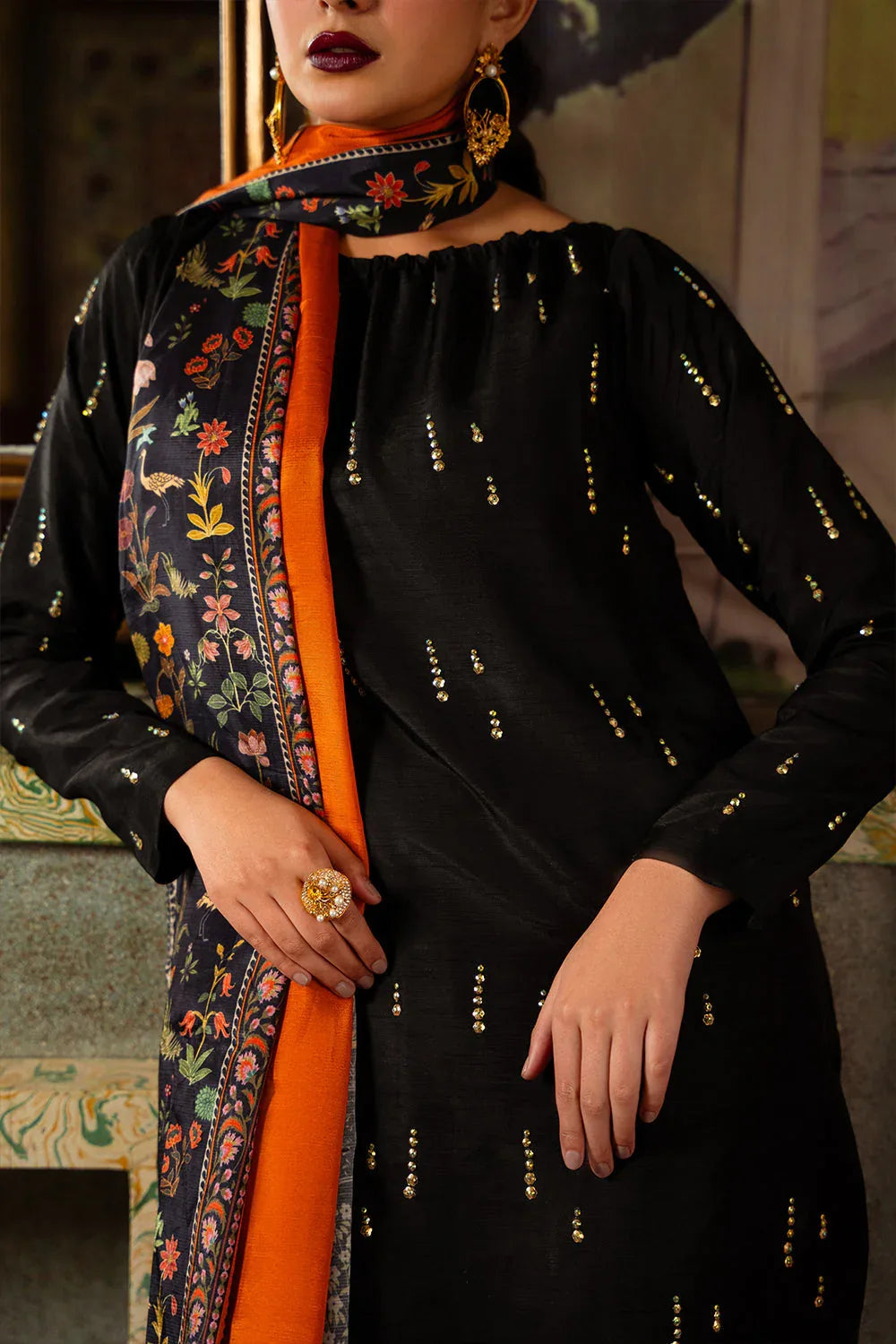 Saira Rizwan | Dahini Silk Pret | ESMA - SRLP02-25 - Rang-e-Khaas
